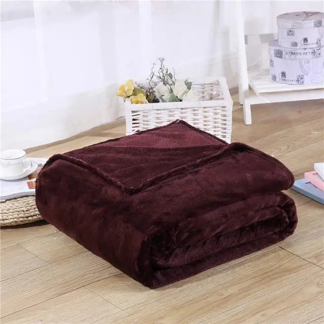 Black Coral Fleece Sofa Throw