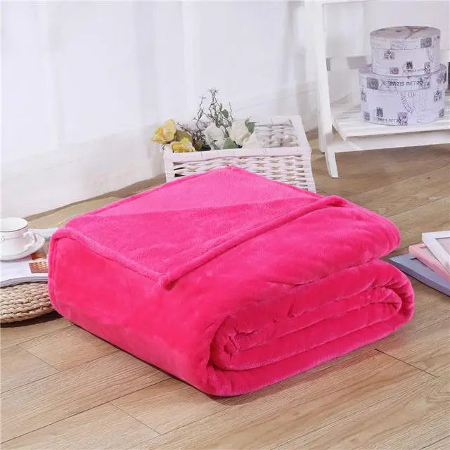 Black Coral Fleece Sofa Throw