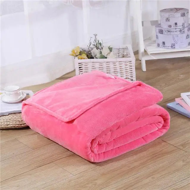 Black Coral Fleece Sofa Throw