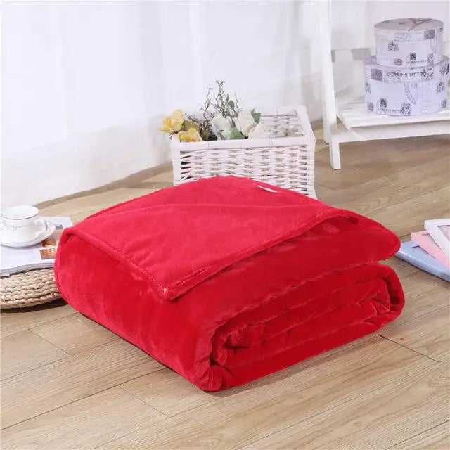Black Coral Fleece Sofa Throw
