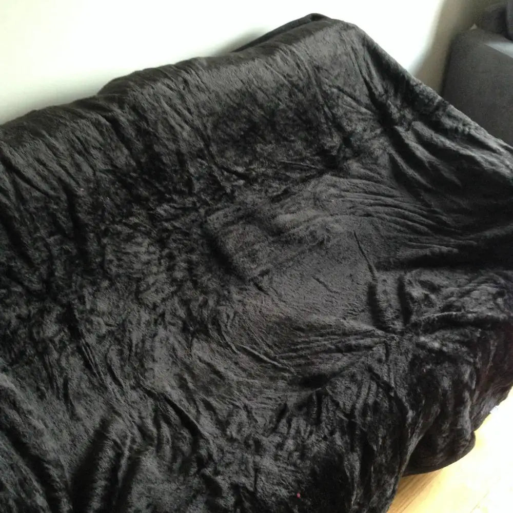 Black Coral Fleece Sofa Throw