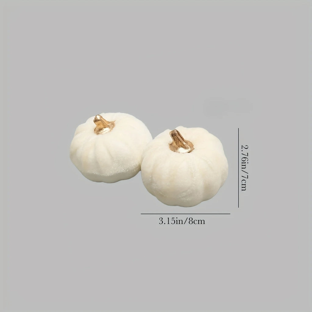 White Paintable Pumpkin Set of 6
