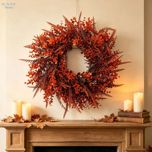Artificial Fall Eucalyptus Wreath