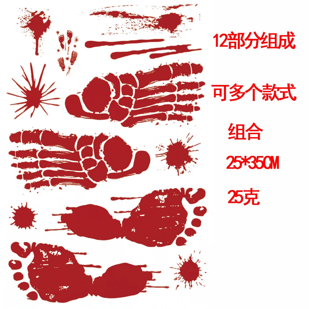 Bloody Handprint Window Clings
