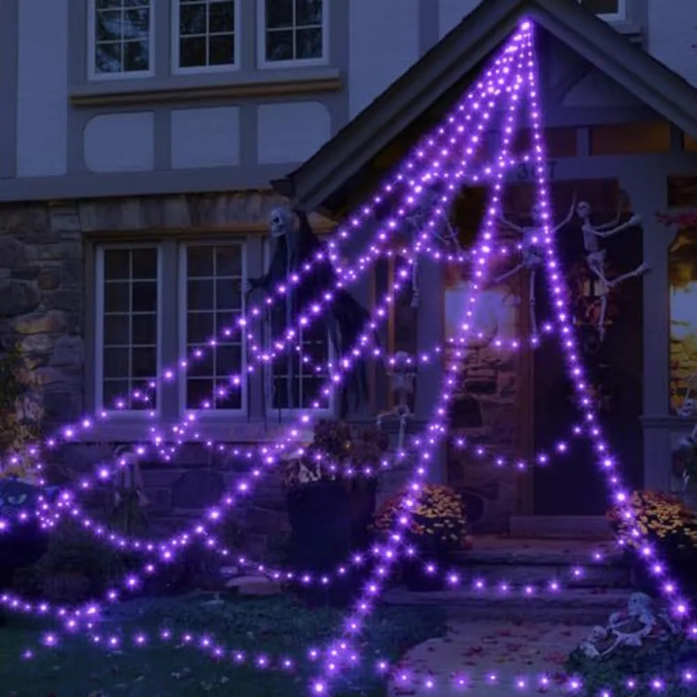 Spider Web Halloween LED Lights