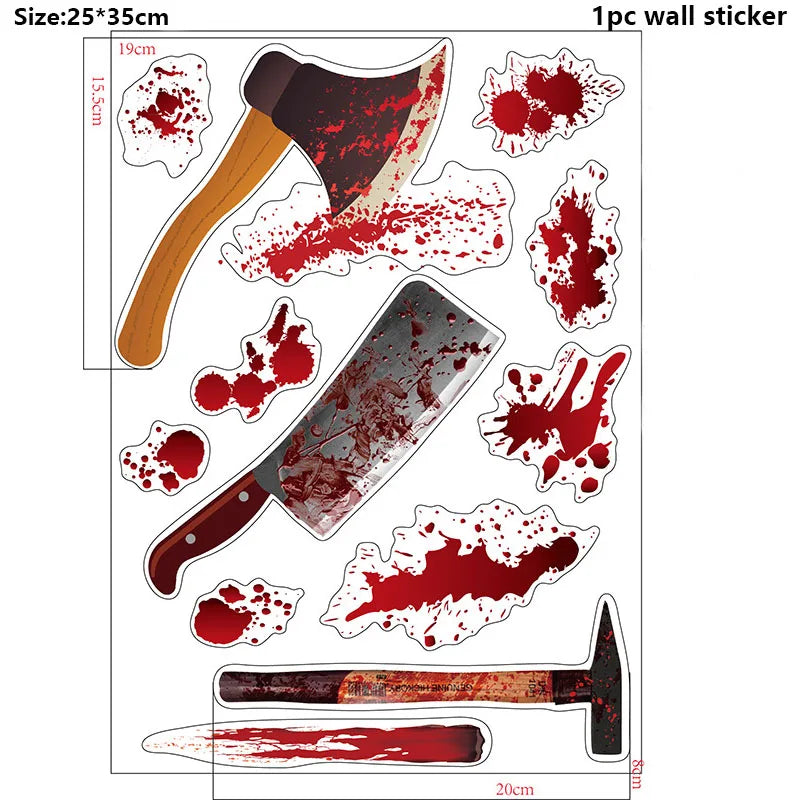 Bloody Handprint Window Clings