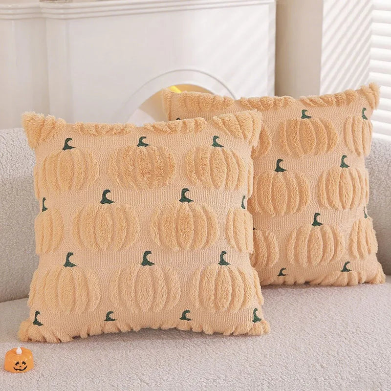 Plush Pumpkin Pillow Cover