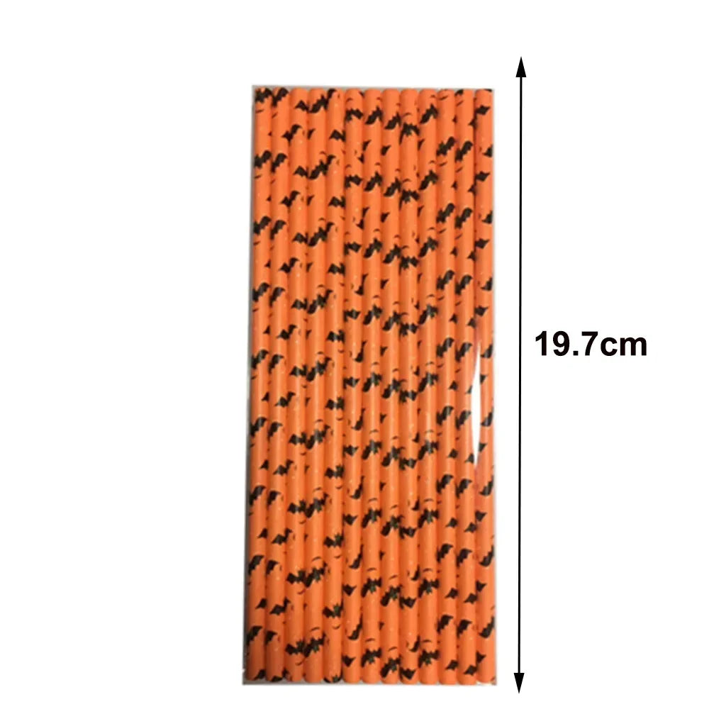 Biodegradable Halloween Paper Straws