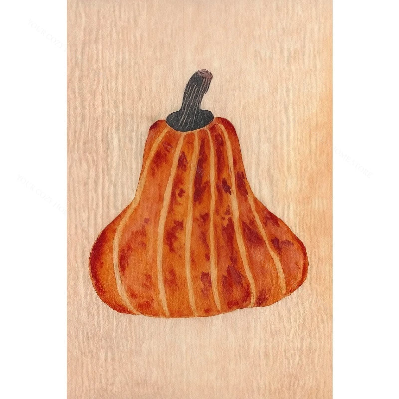 Hello Autumn Pumpkin Canvas Art