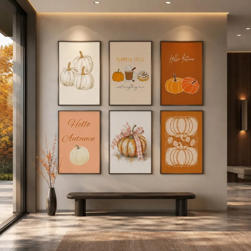Hello Autumn Pumpkin Canvas Art