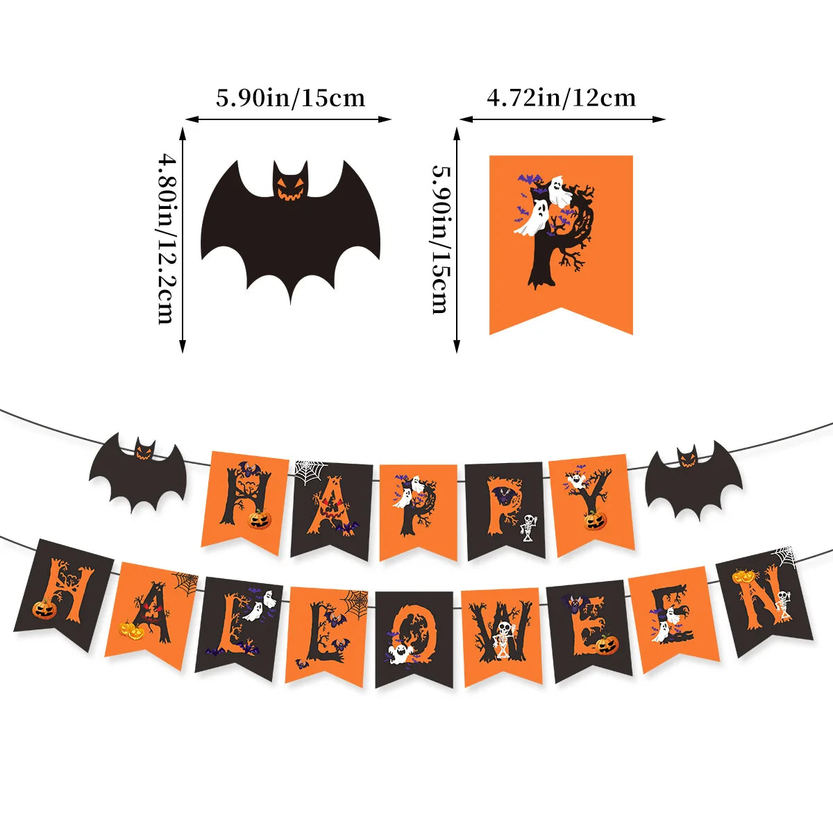 Happy Halloween Paper Bunting
