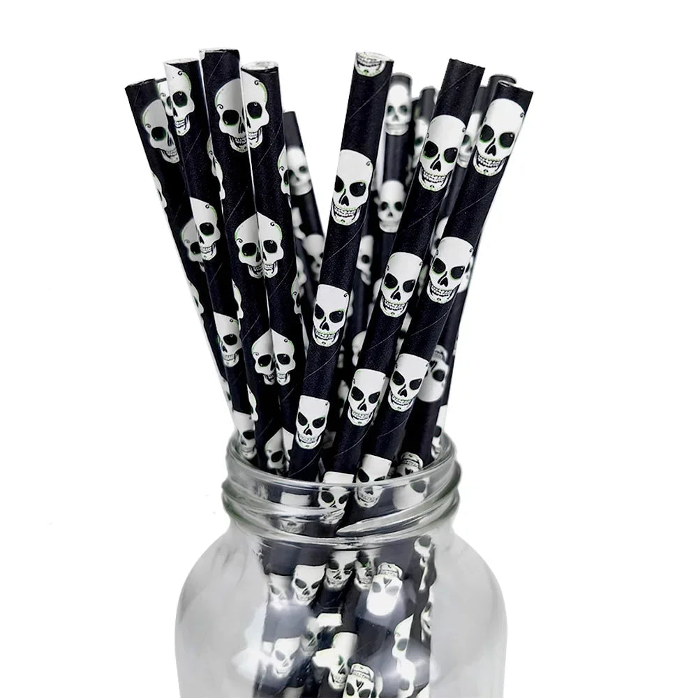 Biodegradable Halloween Paper Straws