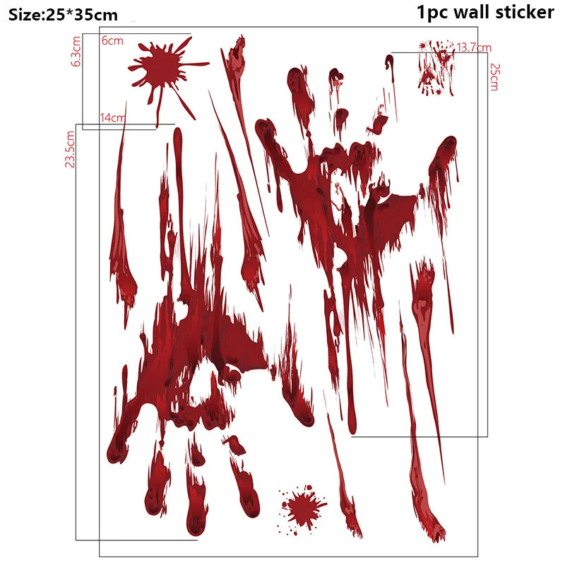 Bloody Handprint Window Clings