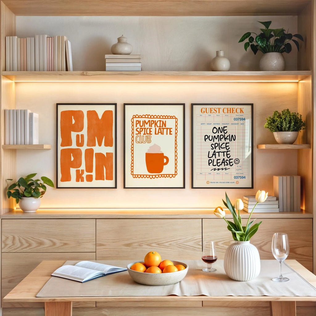 Pumpkin Spice Canvas Art Set of 3