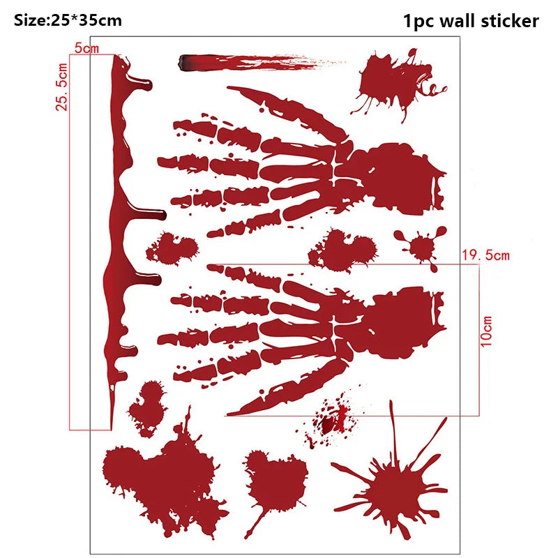 Bloody Handprint Window Clings