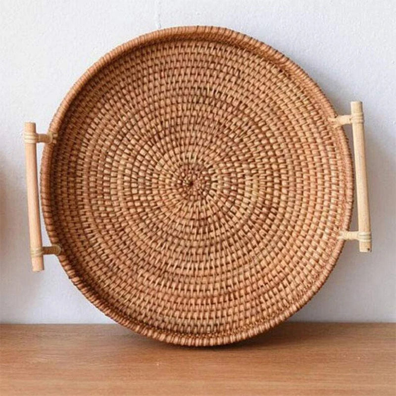 Handwoven Rattan Serving Tray