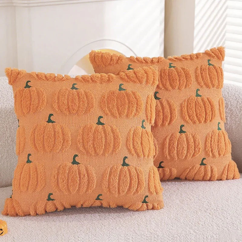 Plush Pumpkin Pillow Cover