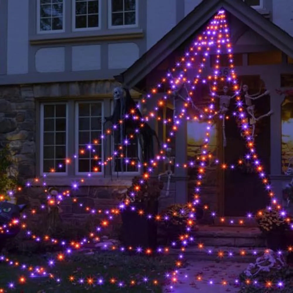 Spider Web Halloween LED Lights