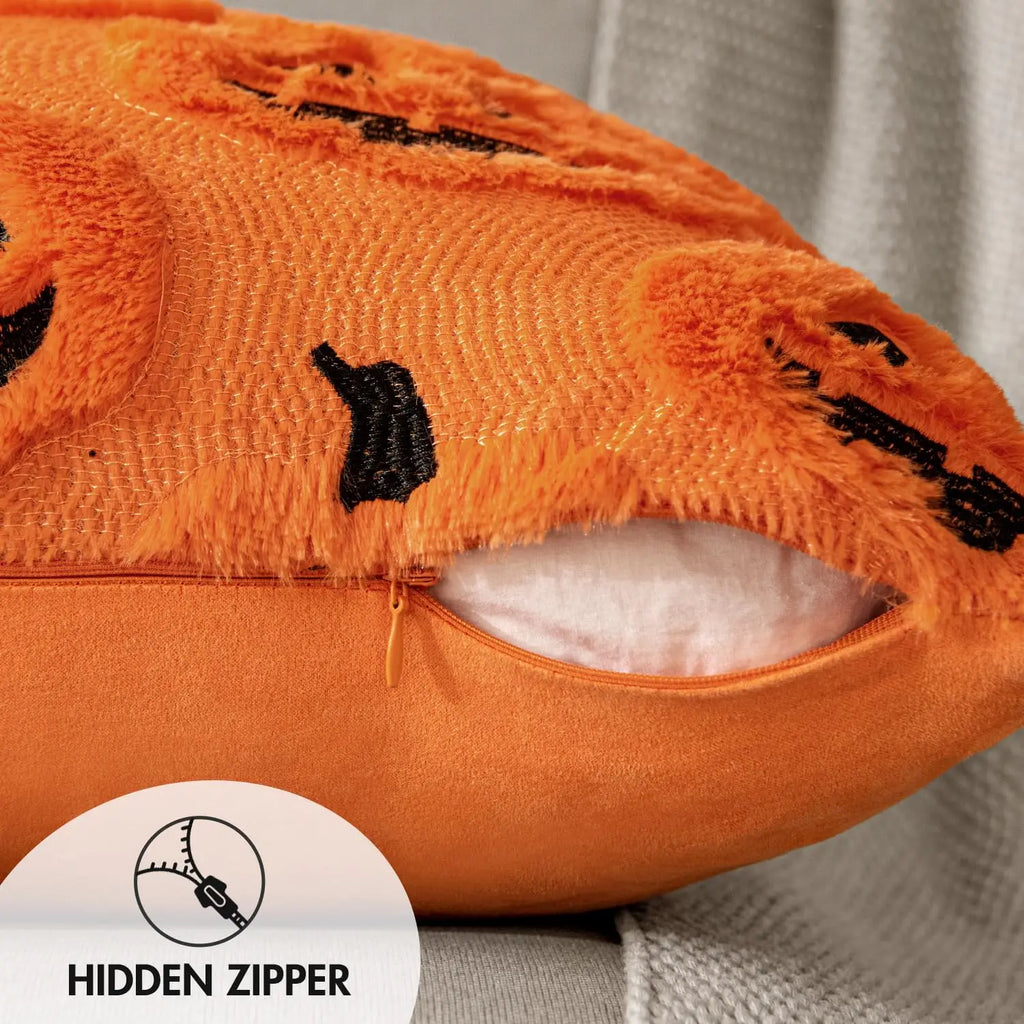 Plush Pumpkin Pillow Cover