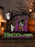 Wooden Ghost & Skeleton Table Decor