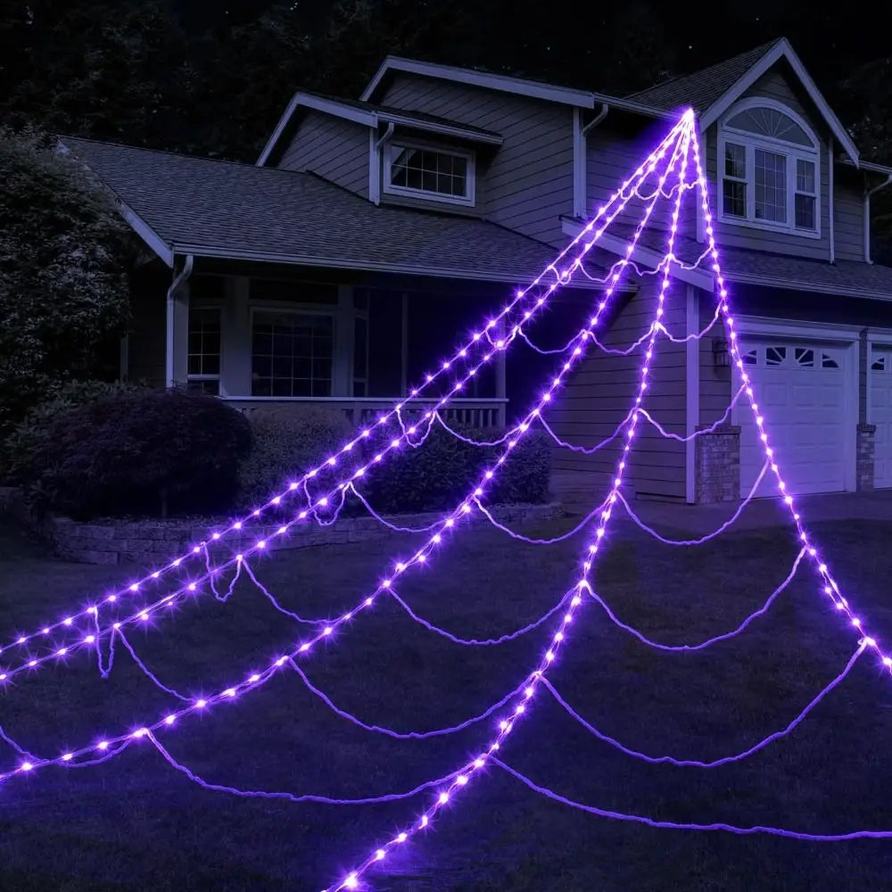 Spider Web Halloween LED Lights