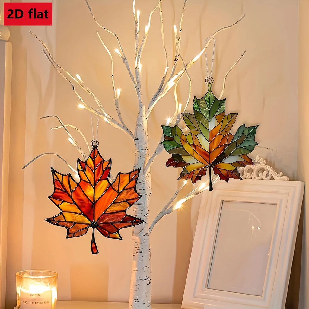 Maple Leaf Acrylic Window Decor Set