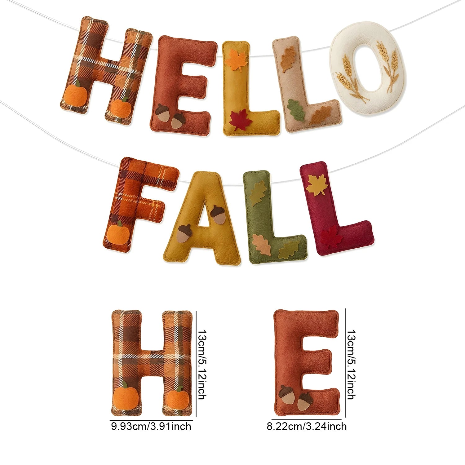 Hello Fall Felt Bunting Garland