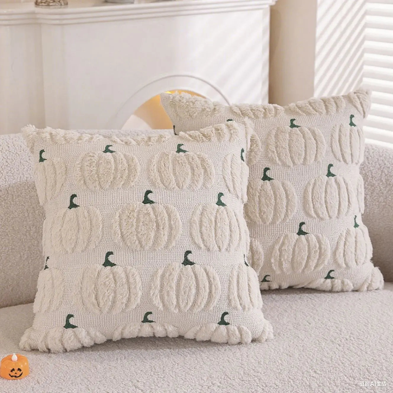 Plush Pumpkin Pillow Cover