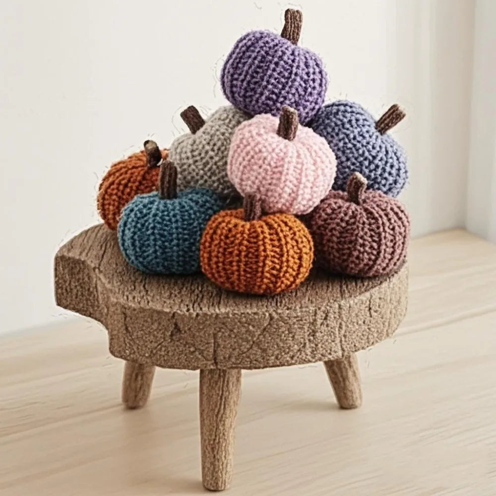 Handmade Pumpkin Ornament Set