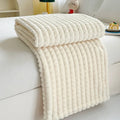 Faux Fur Flannel Throw Blanket