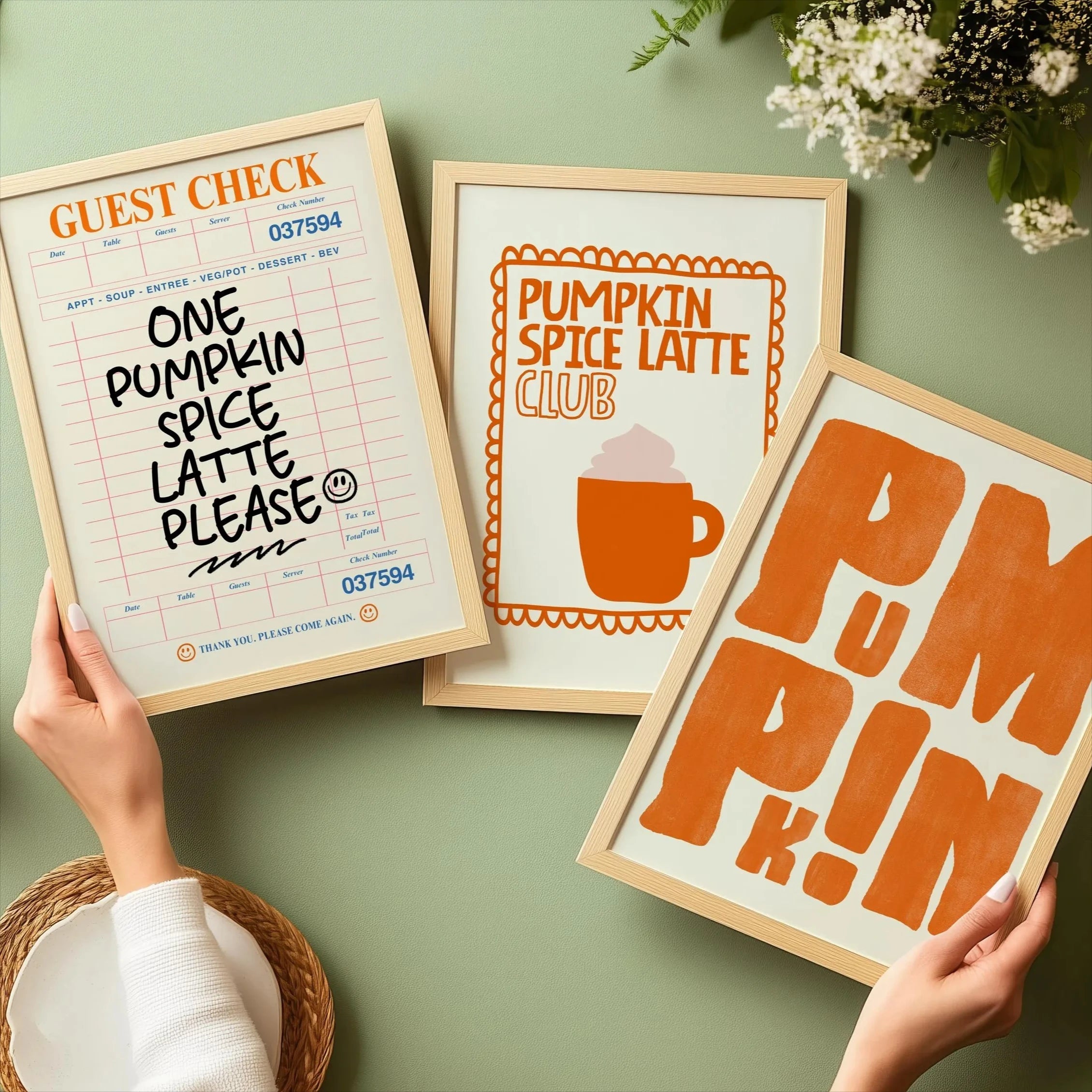 Pumpkin Spice Canvas Art Set of 3