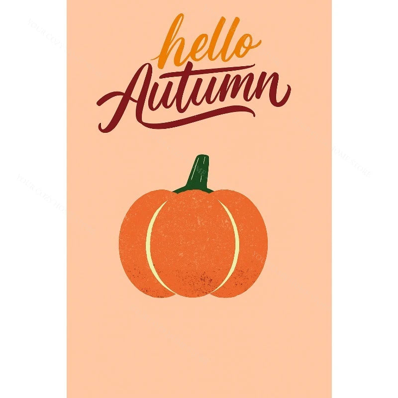 Hello Autumn Pumpkin Canvas Art