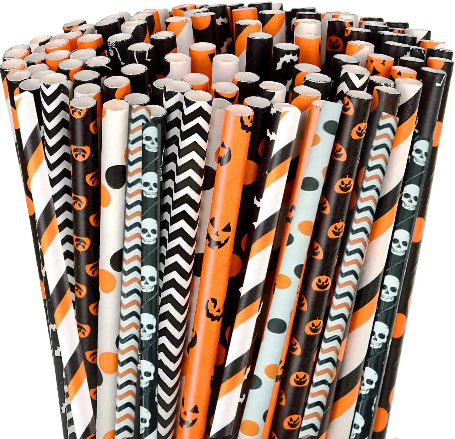 Biodegradable Halloween Paper Straws