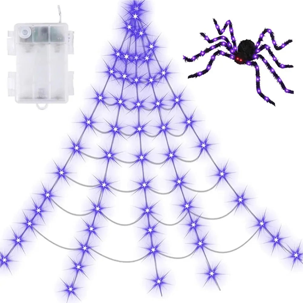 Spider Web Halloween LED Lights