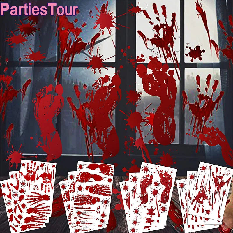 Bloody Handprint Window Clings