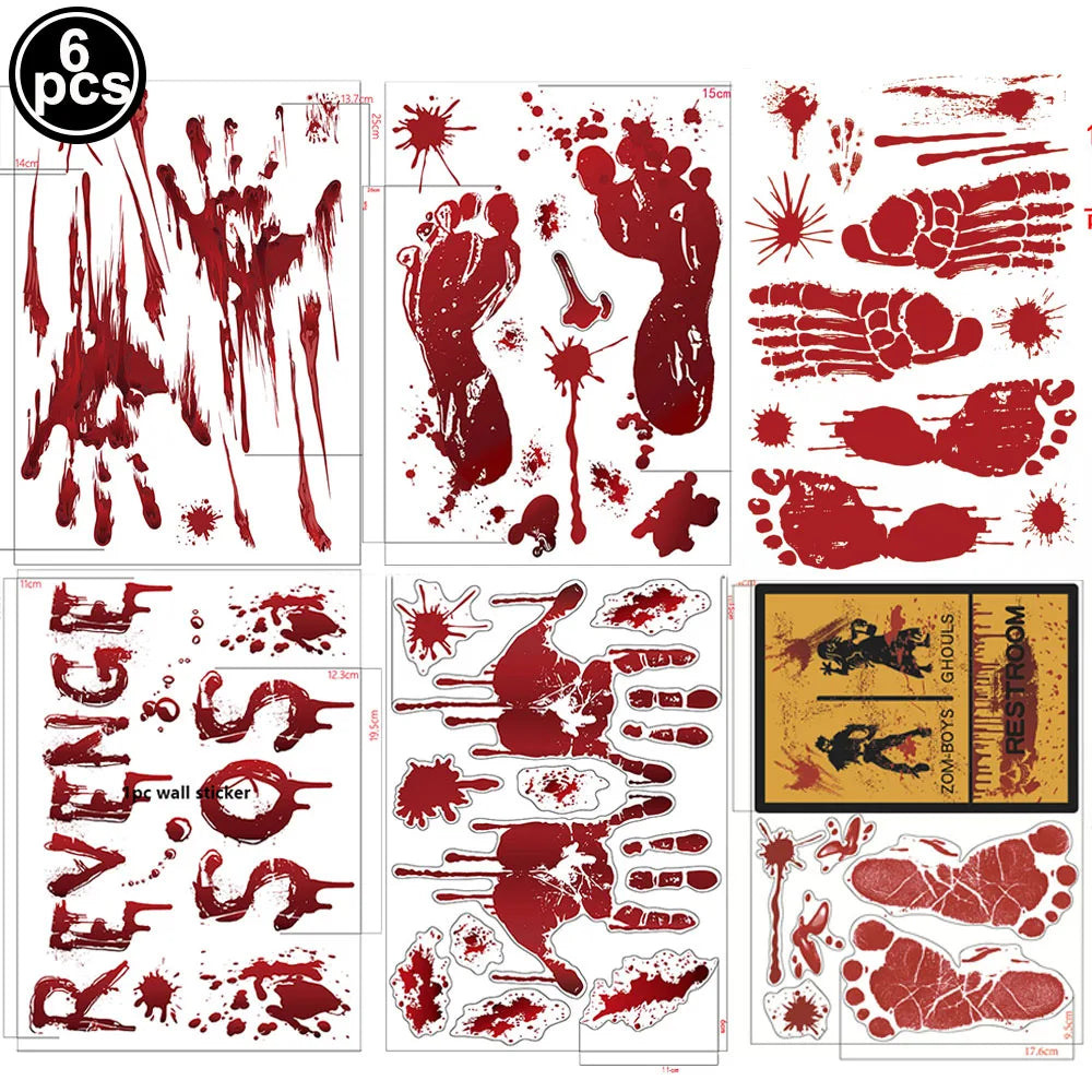 Bloody Handprint Window Clings