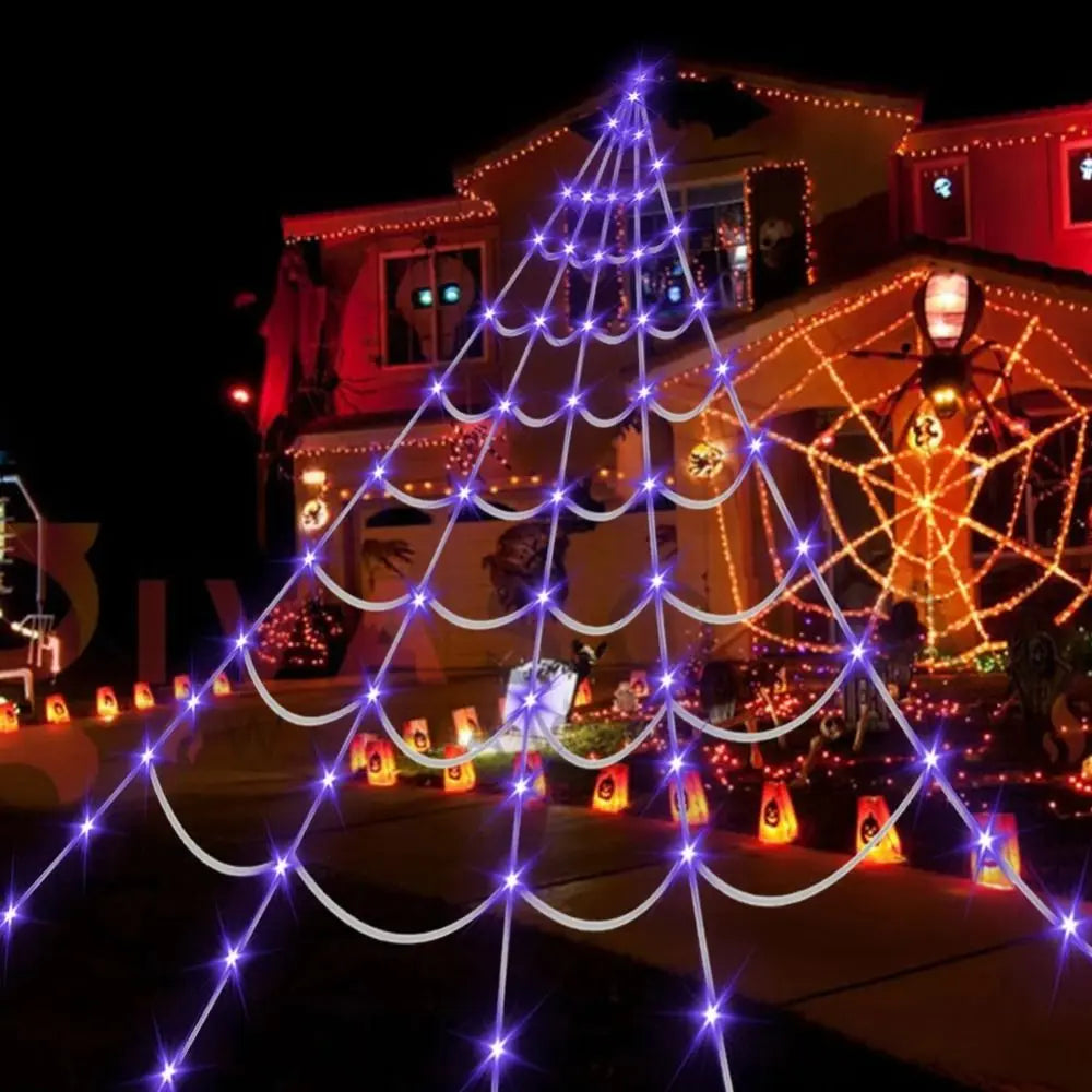 Spider Web Halloween LED Lights