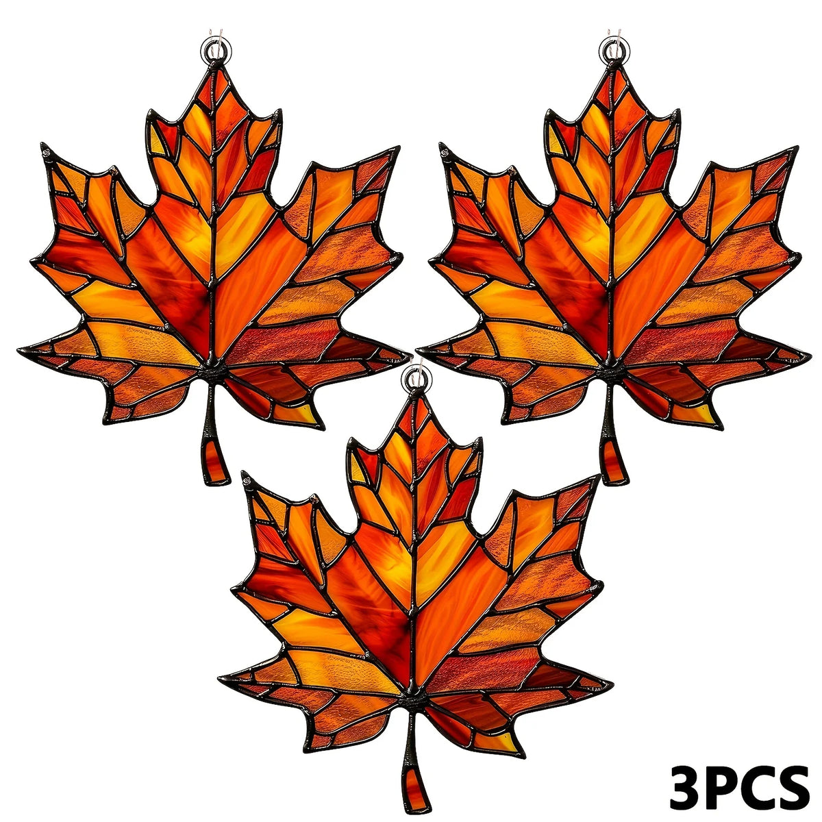 Maple Leaf Acrylic Window Decor Set