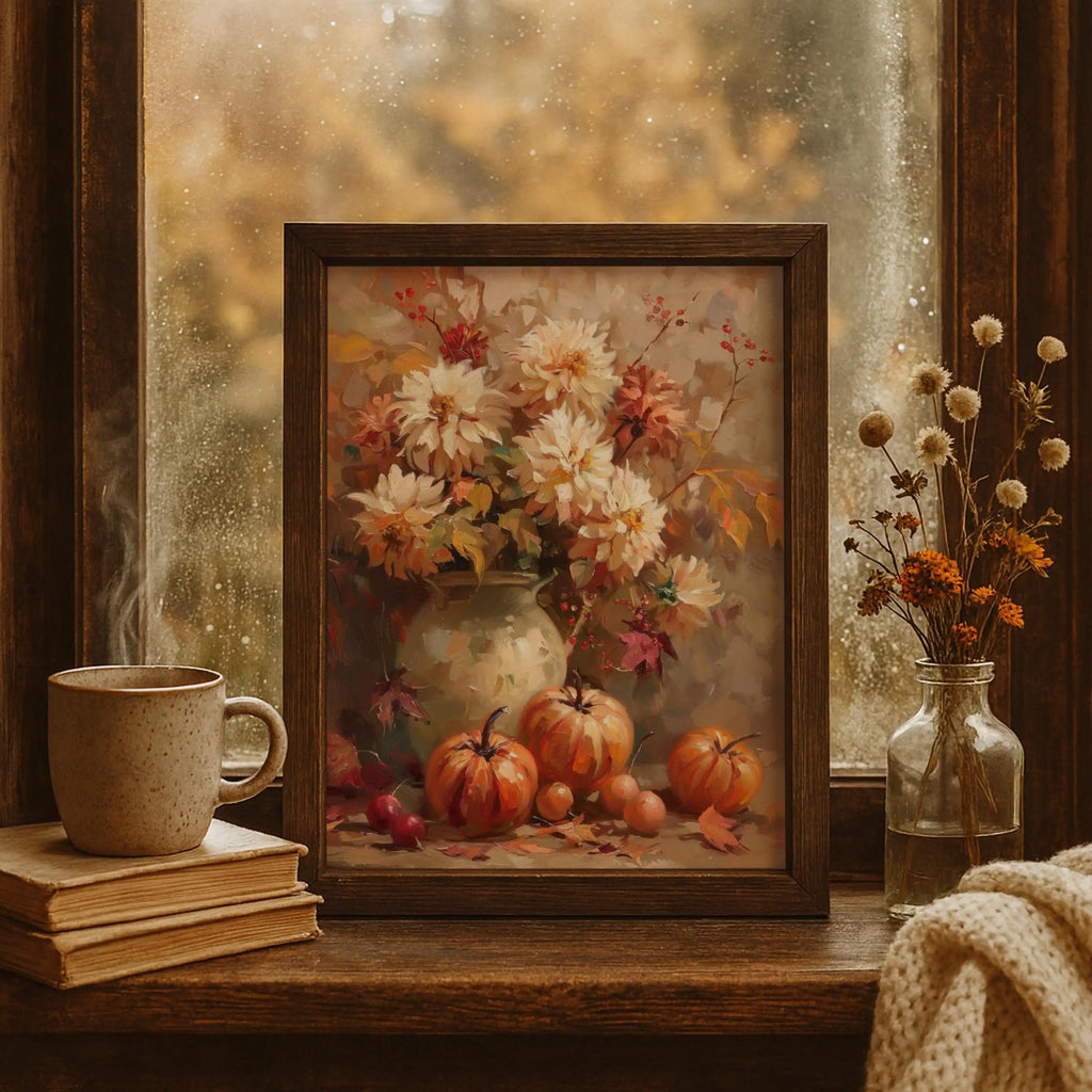Vintage Autumn Still Life Wall Art