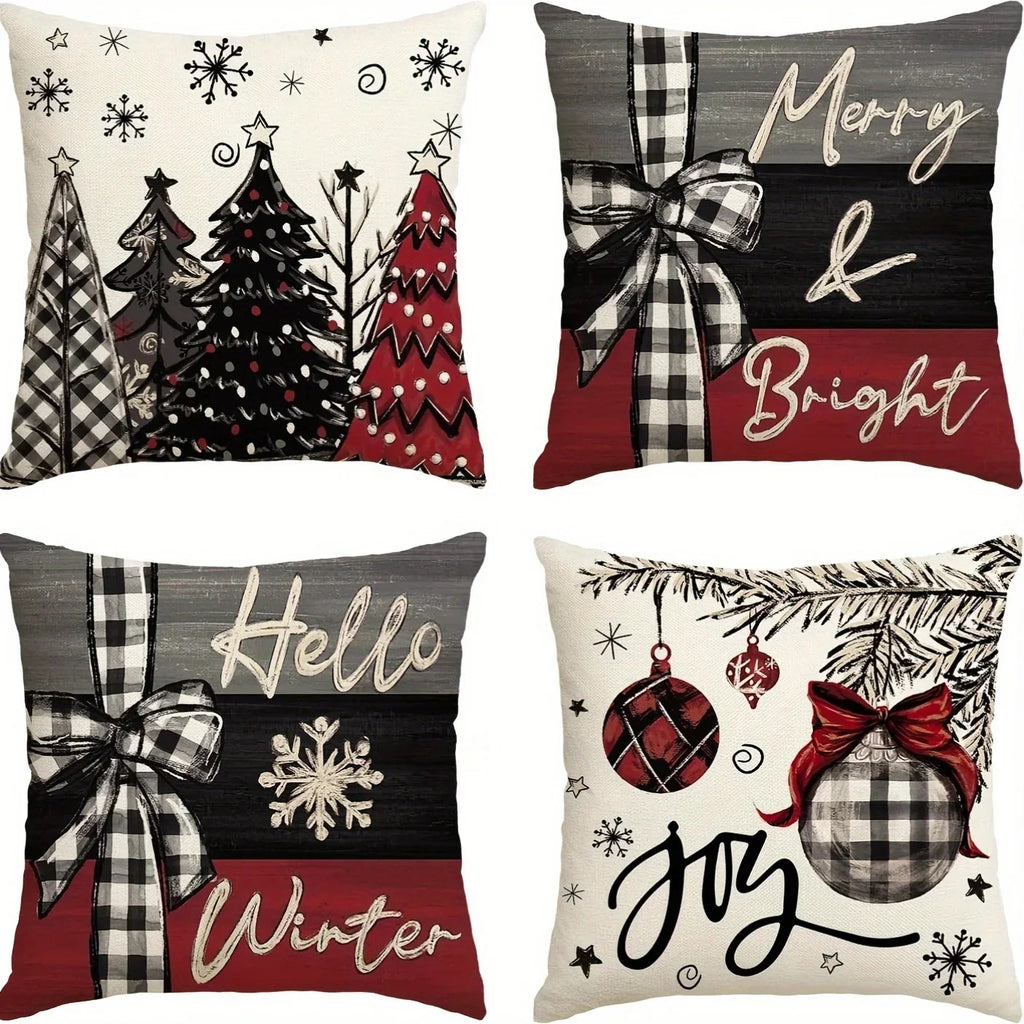 Vintage Pumpkin Pillow Cover Set of 4