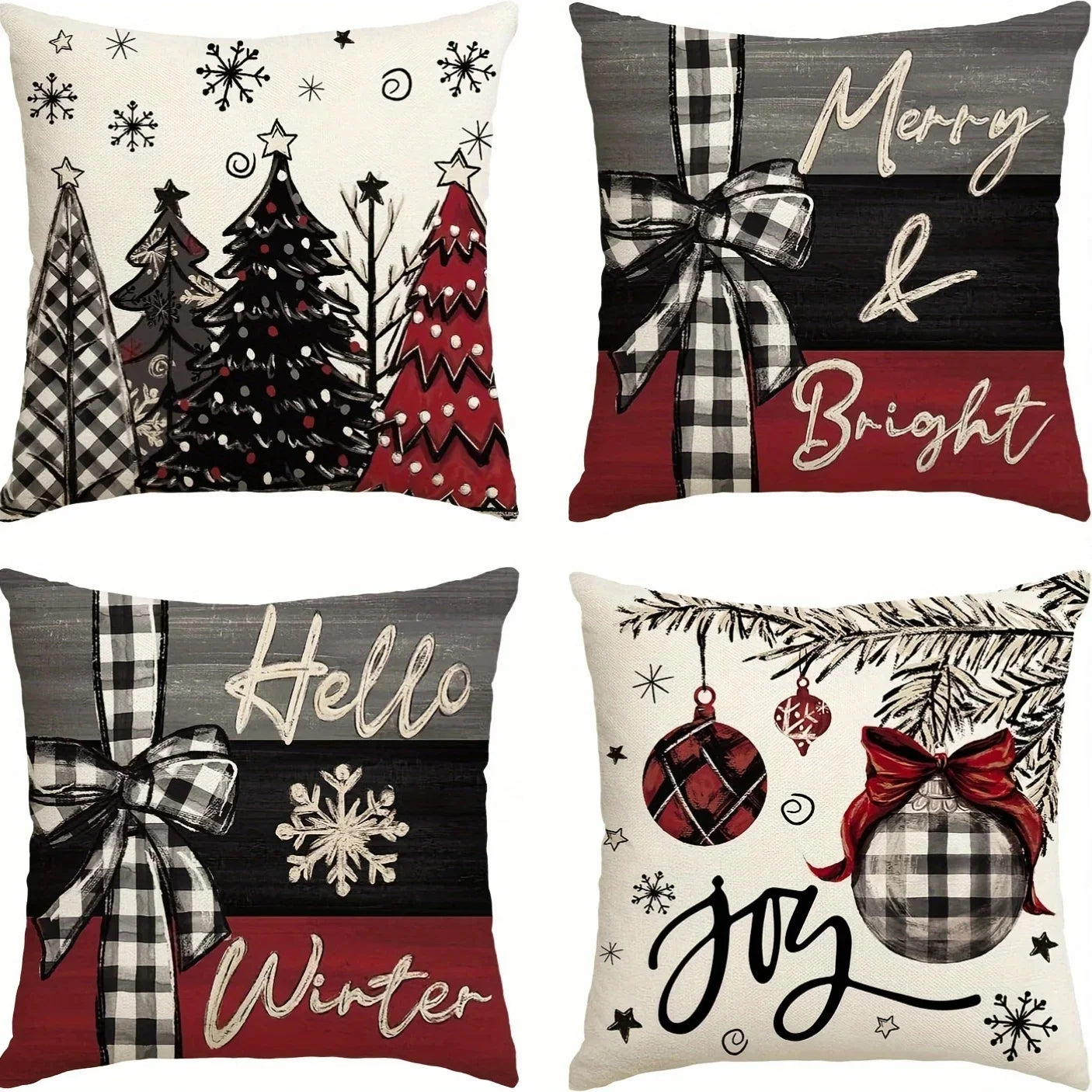Vintage Pumpkin Pillow Cover Set of 4