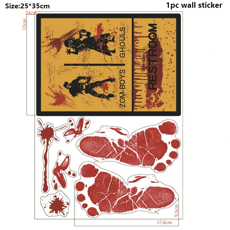 Bloody Handprint Window Clings