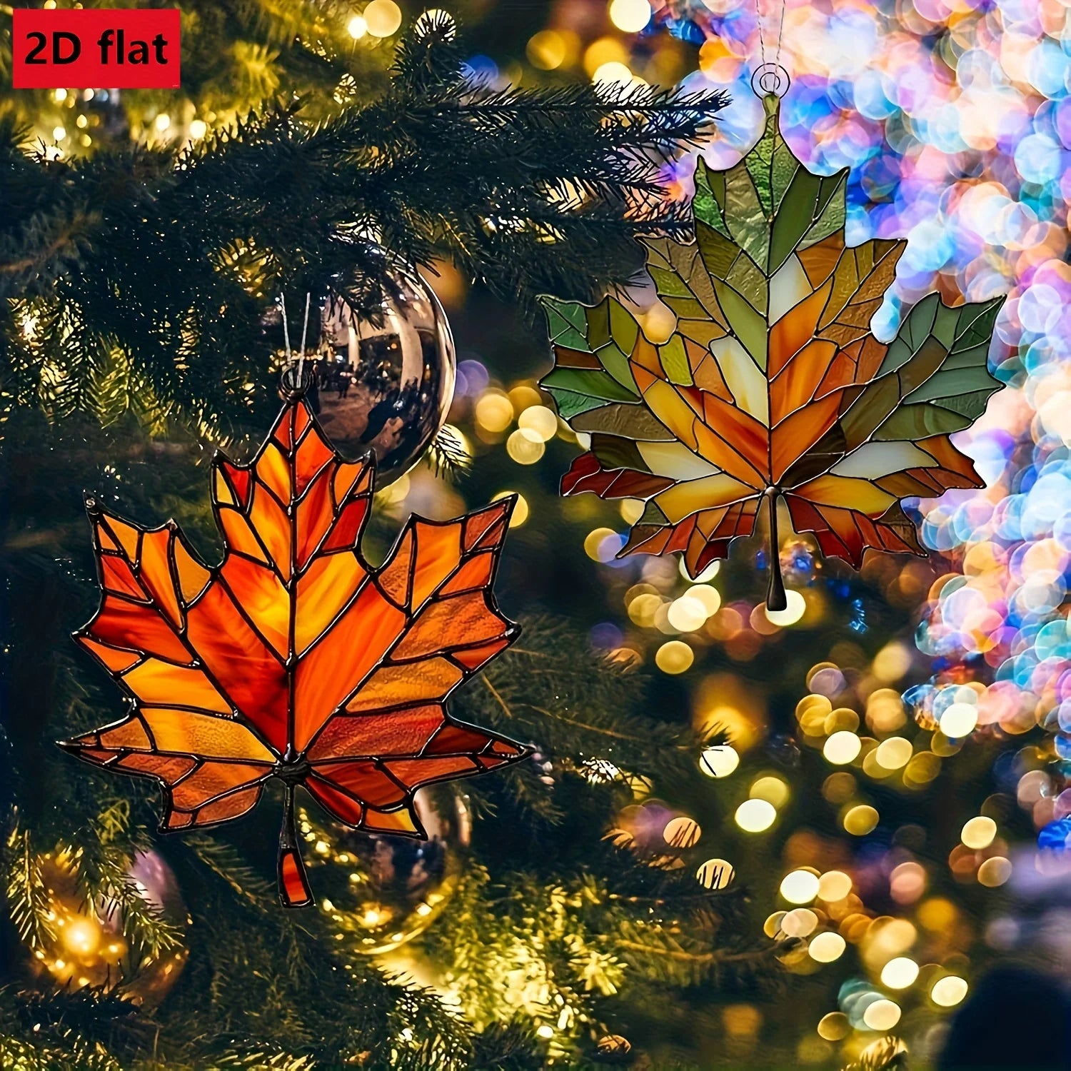 Maple Leaf Acrylic Window Decor Set