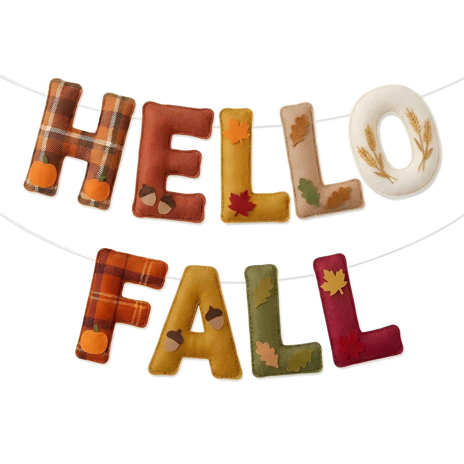 Hello Fall Felt Bunting Garland