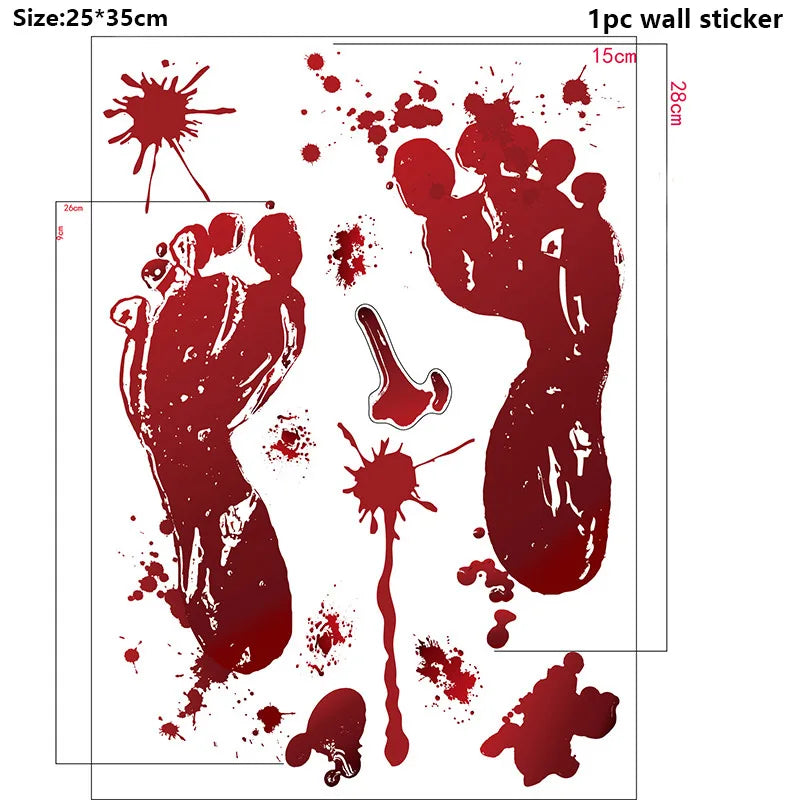Bloody Handprint Window Clings