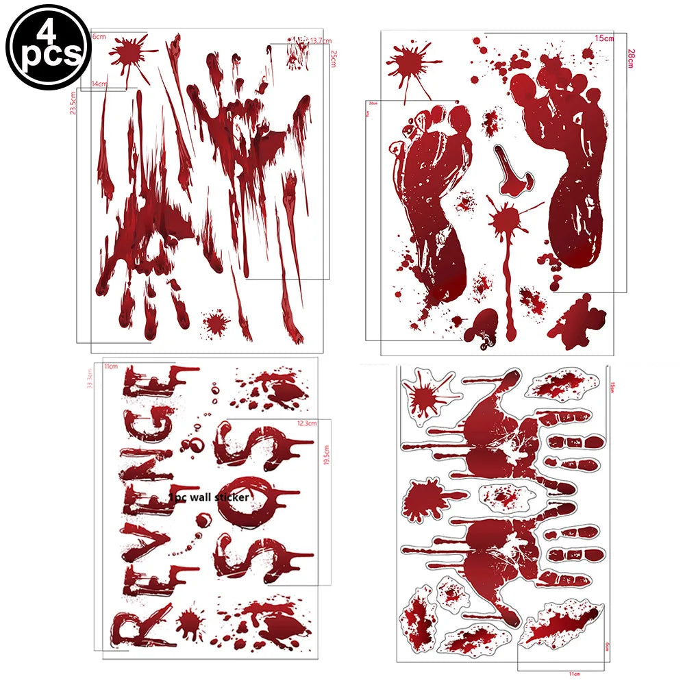 Bloody Handprint Window Clings