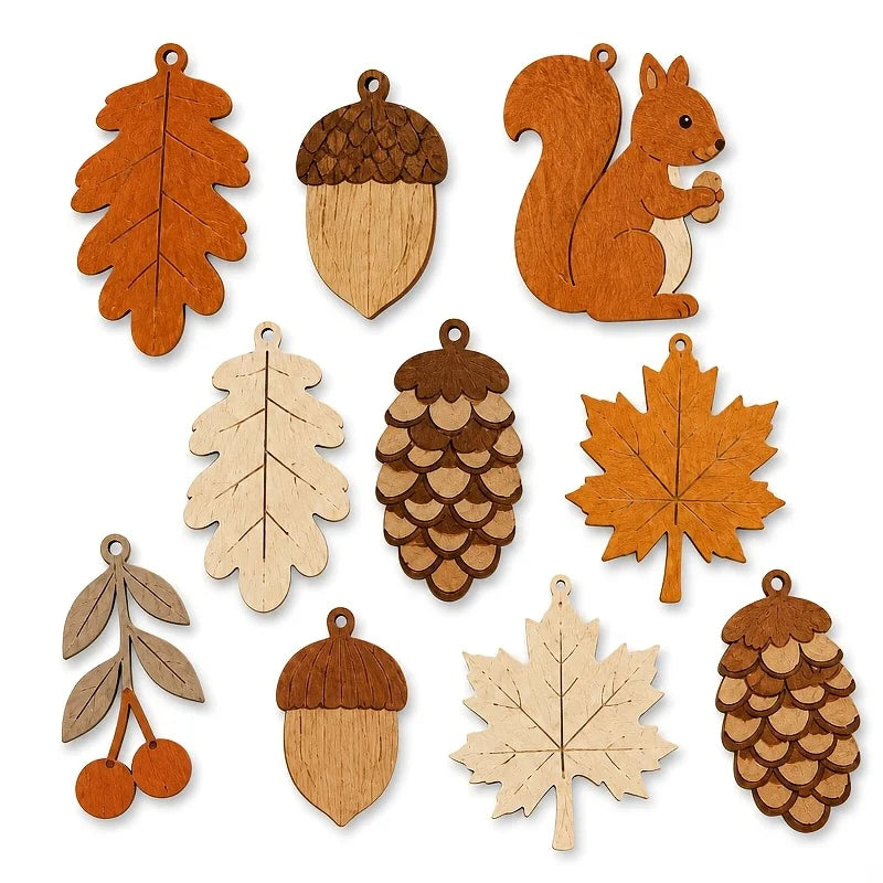 Wooden Autumn Garland