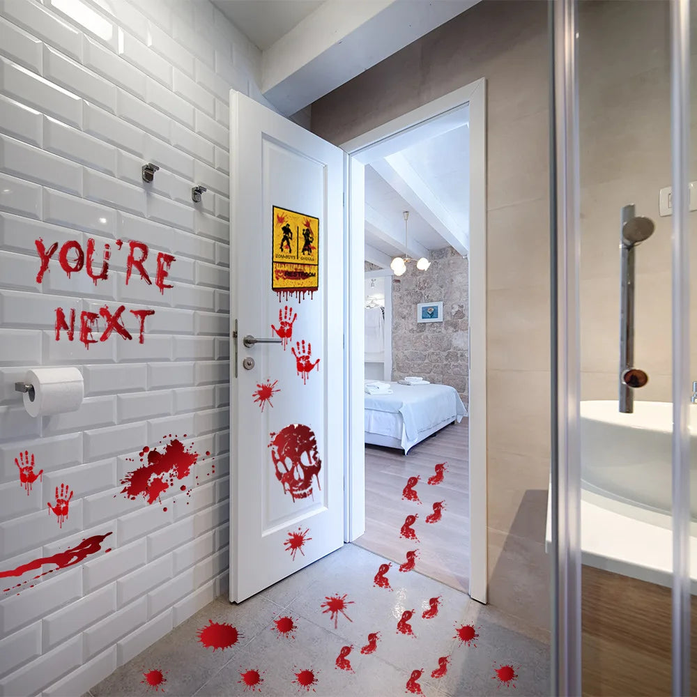 Bloody Handprint Window Clings