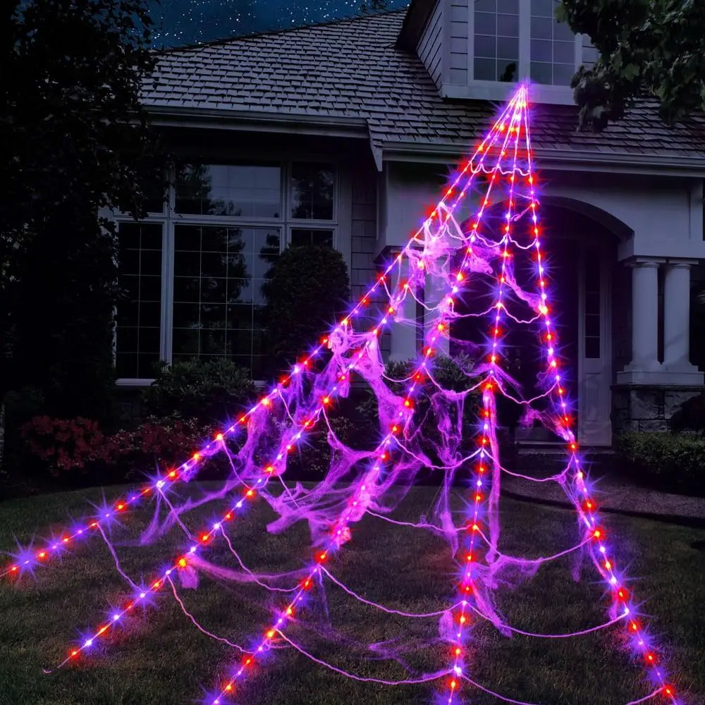 Spider Web Halloween LED Lights