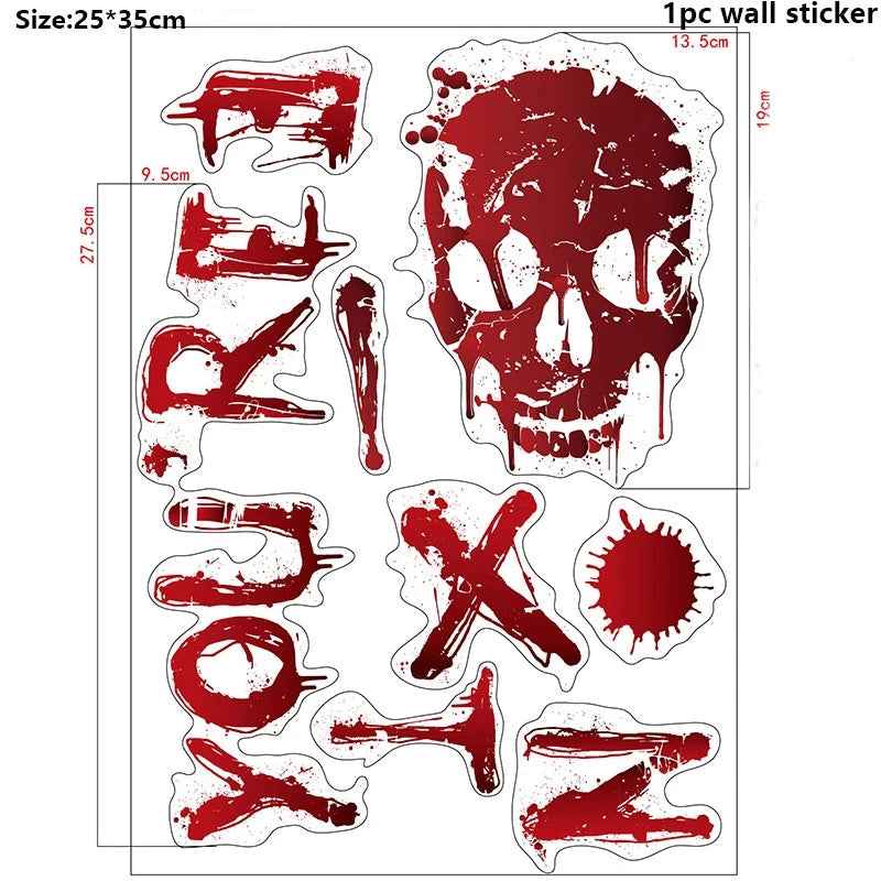 Bloody Handprint Window Clings